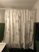 Tenda per doccia con palo estendibile a molla