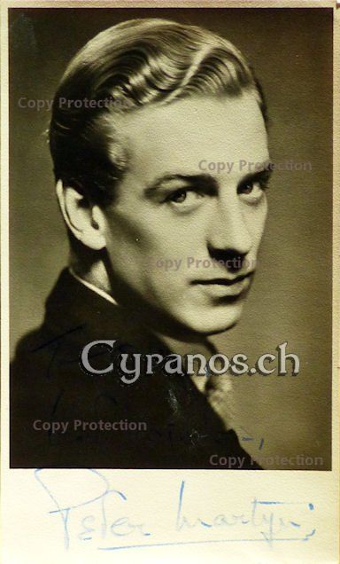 Autografi: Peter Martyn (1925-1955) Schauspieler - Autogramm – Usato da Dietikon venduto da cyranos1