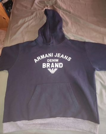 Armani Jeans, Hoodie/Pull marine, Taille L, en parfait état