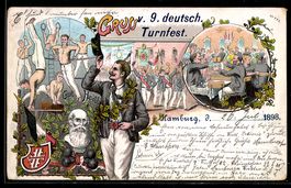 Litho Ganzsache PP9 C42 /02: Hamburg, 9.
