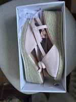Neue Keilabsatz Sandalen hellrosa