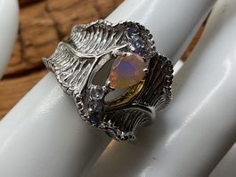 Prachtring Sterlingsilber und Opal,  Gr.56