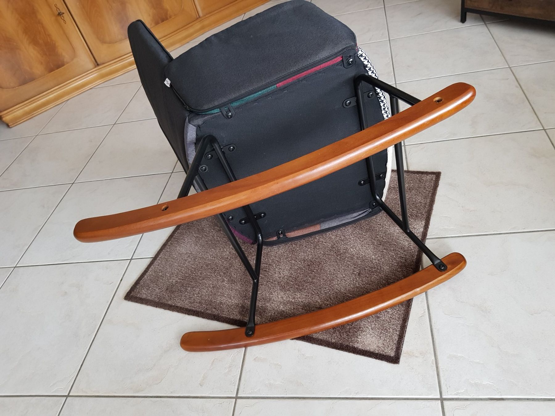 Vidaxl Sedie: Schaukelstuhl mit Patchwork Stoff, neuwertig! – Nuovo (secondo la descrizione) da Berneck venduto da heikodzint 6