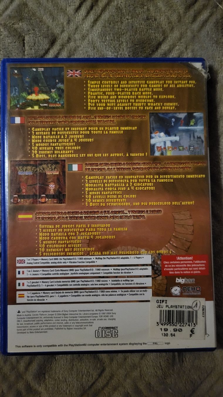 Giochi: Cocoto Platform Jumper / Playstation 2 Spiel. Kompl. – Usato da Biel/Bienne venduto da Retrohr 2