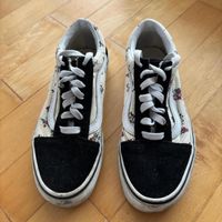 Vans Old Skool floral print schwarz/weiss Gr. 36.5 gebraucht