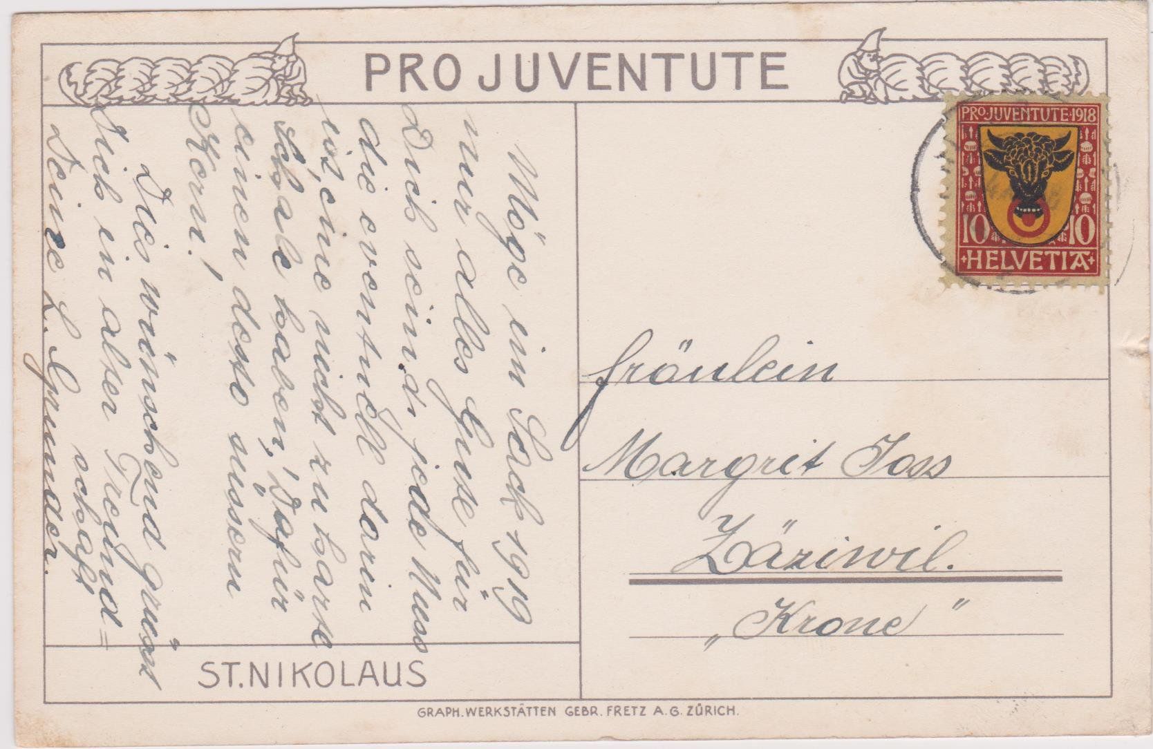 Cartes postales: Kreidolf-Pro Juventute- Karte, 1918 – D'occasion à Spiez par Niesen20 1