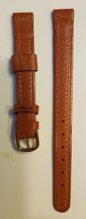 Bracelet Cuir véritable Ardillon montre Blanc 10 mm