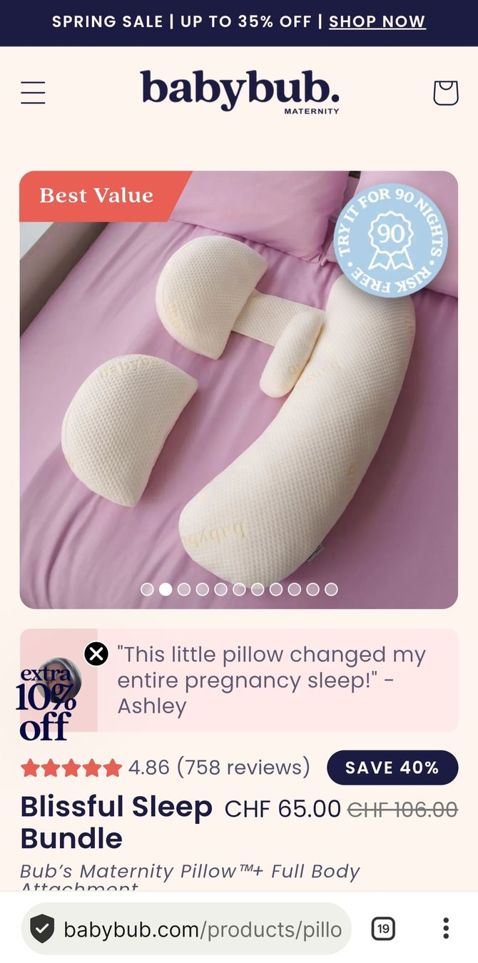 Cuscini: Bub's Maternity Pillow Bundle - Great for Sleep 😴 – Usato da Lonay venduto da ari_2xzm 3