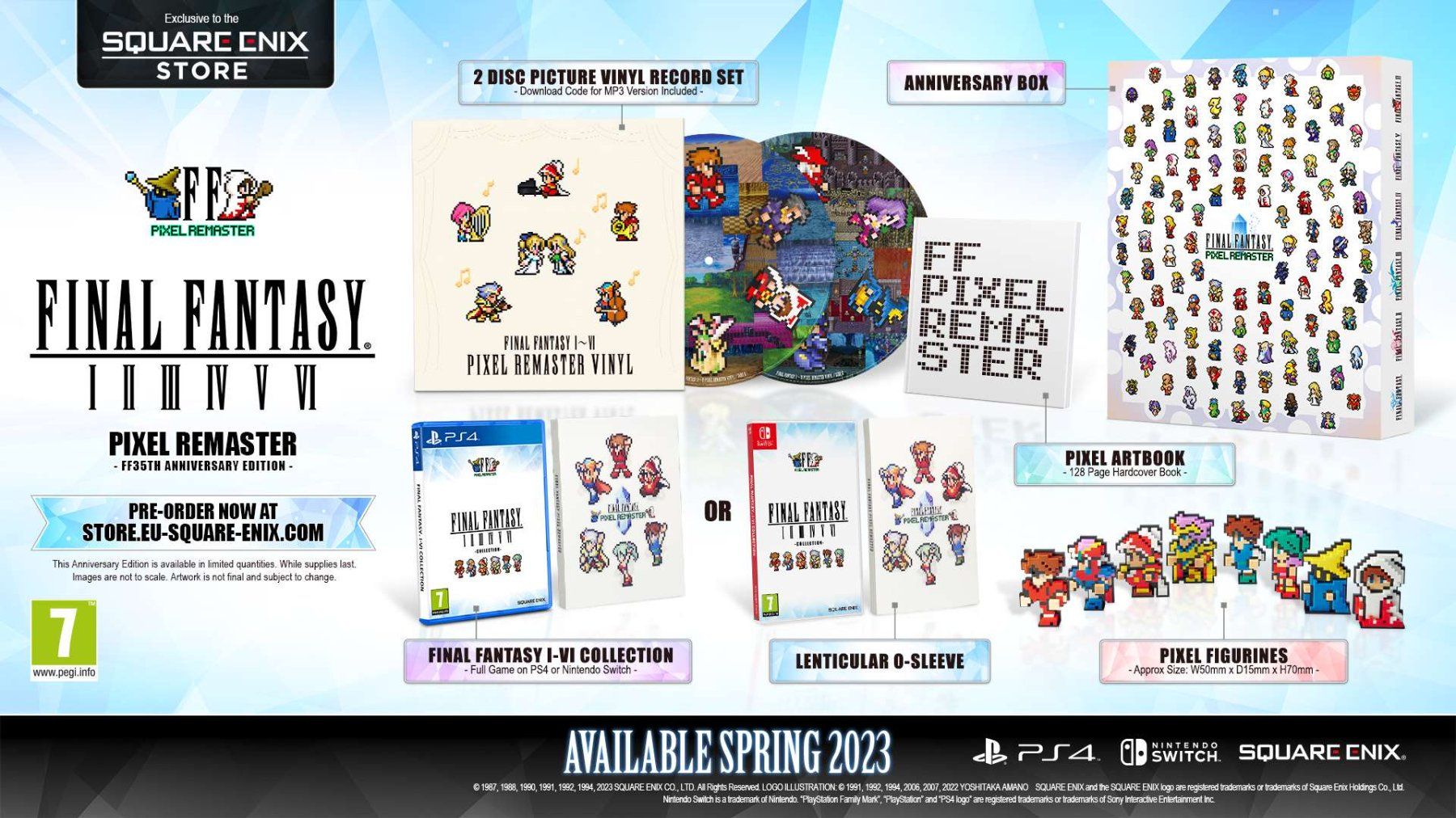Giochi: PS4 FINAL FANTASY I-VI PIXEL REMASTER -35th Anniver. Edition – Nuovo (secondo la descrizione) da Mendrisio venduto da blepova 1