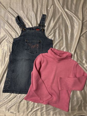 Kinder Latzkleid Jeans Grösse 116/122 Esprit 