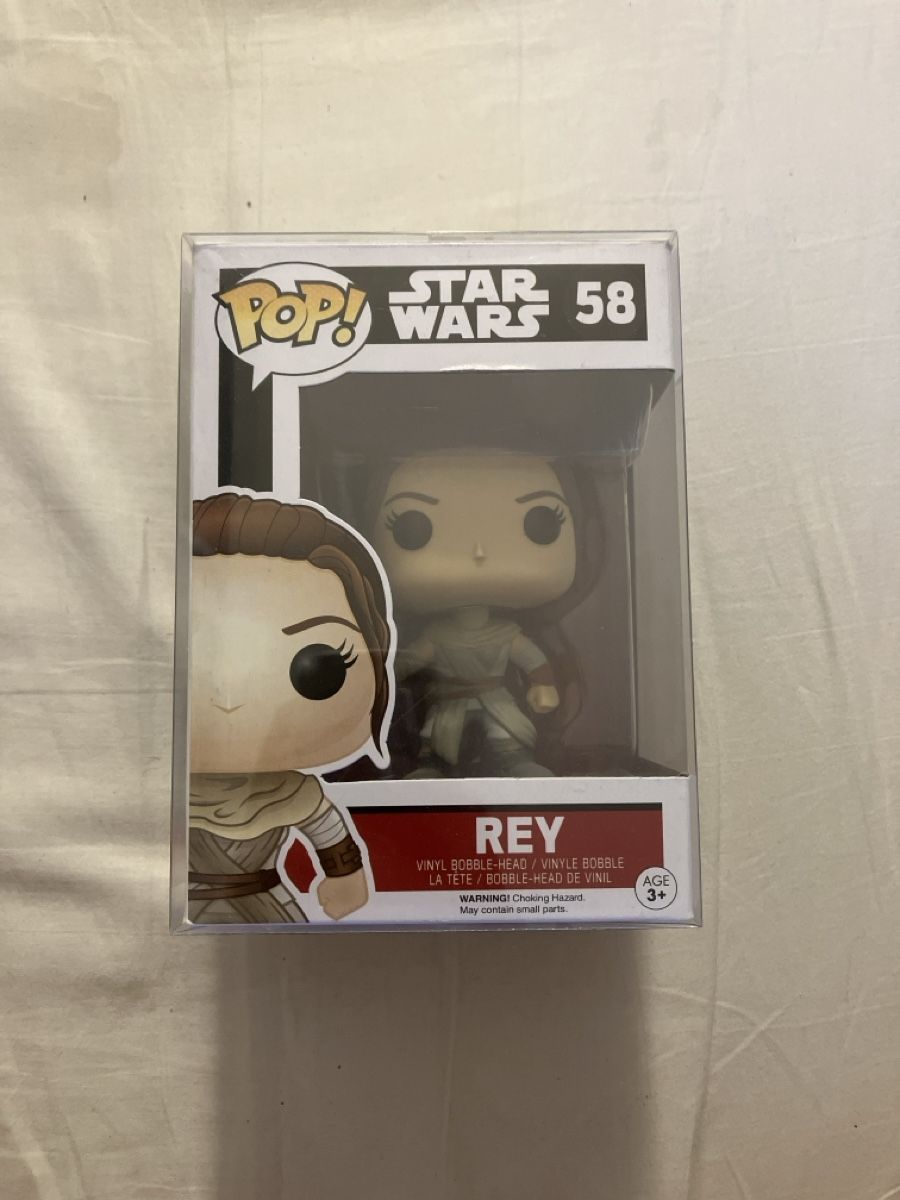 Funko Statuette: Funko Pop, Rey, Star Wars, 58 – Nuovo e nell'imballaggio originale da Rochefort venduto da ise_c7lc