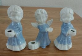 3 kleine Kerzenständer Figuren