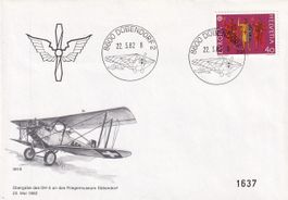 Übergabe des DH-5 an das Fliegermuseum Dübendorf 1982