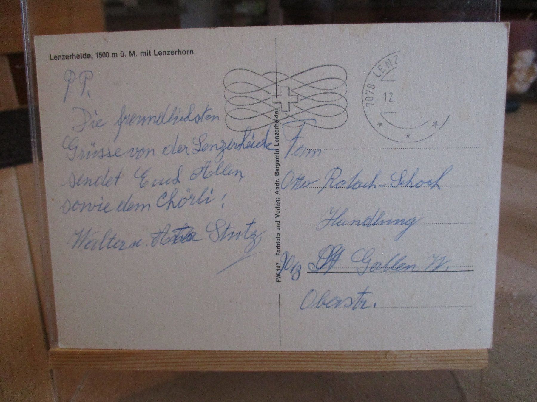 Ansichtskarten: Lenzerheide Lenzerhorn Postkarte  1 – Gebraucht aus Felsberg von sanwill 1