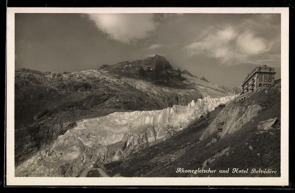Ansichtskarten: AK Rhonegletscher und Hotel Belvèdère – Gebraucht aus Berlin von bartko-reher