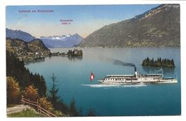Iseltwald Brienzersee (BE) Schaufelrad-Dampfschiff dat. 1926