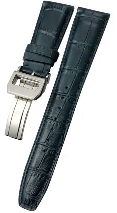Krokodilleder Armband Mit Faltschließe 12–24 Mm – Ersatzarmband Für Herren- & Damenuhren In Schwarz, Braun, Blau