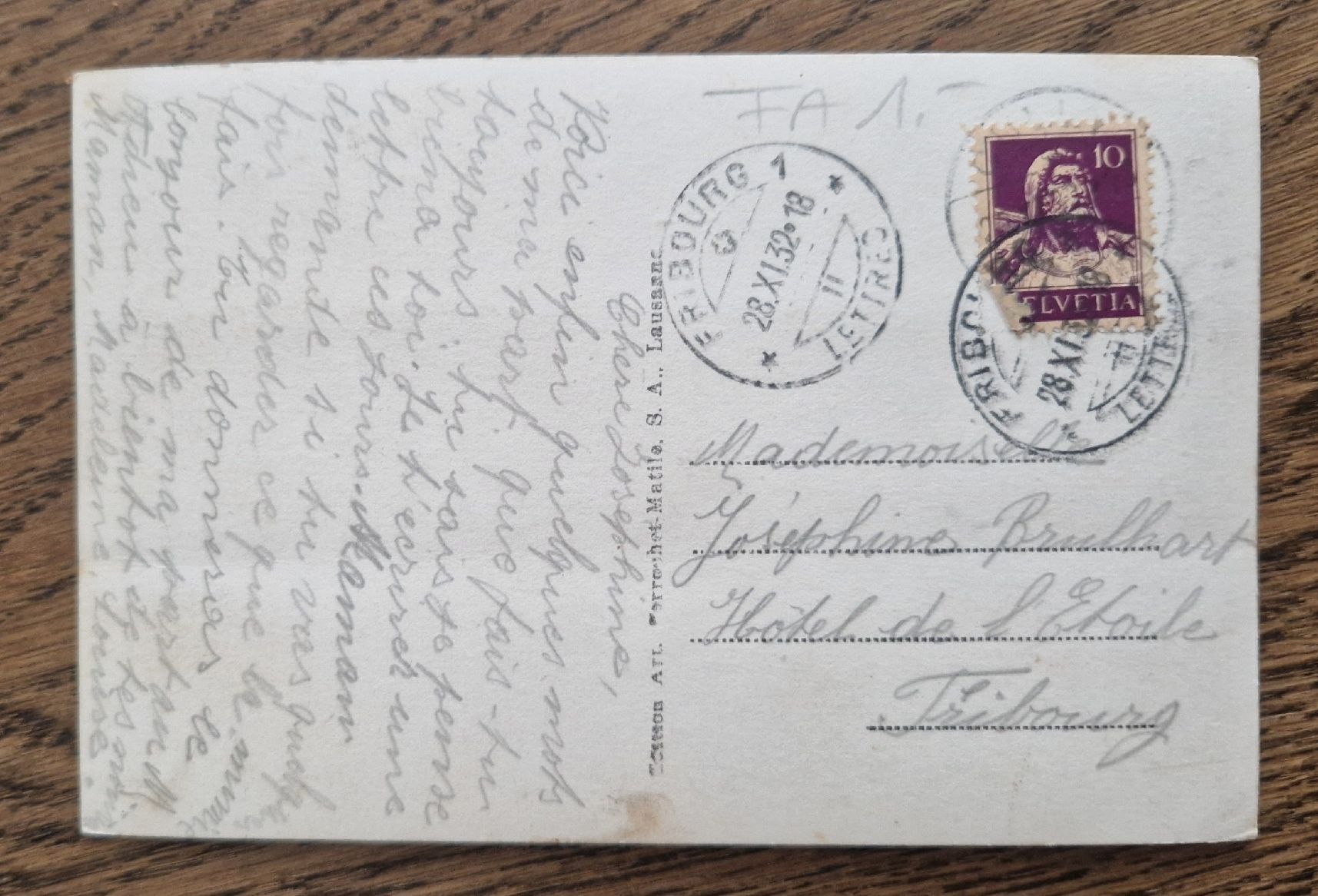Cartoline postali: Cully et les Alpes 1932 – Usato da Ebikon venduto da Donar50 1