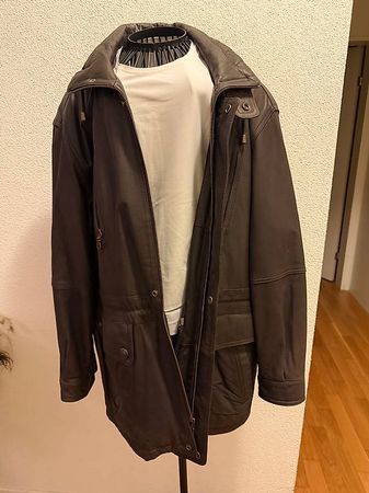 Lederjacke dunkelbraun Gr. 48 - WIE NEU