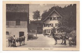 ASYL RÄMISMÜHLE Gosen, Bauer mit Kühen, Pferde-Fuhrwerk