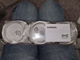 IKEA KORKEN Mini Einmachglas 1,3dl NEU