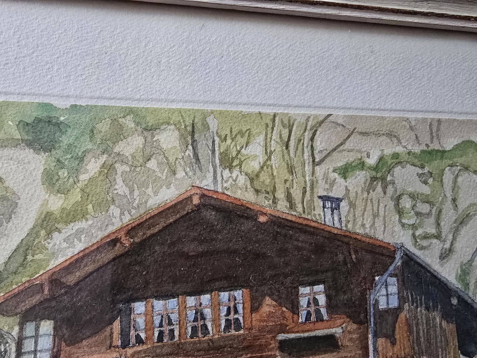 Poster & Bilder: Aquarell Berglandschaft – Gebraucht aus Adligenswil von Sorciere7 2