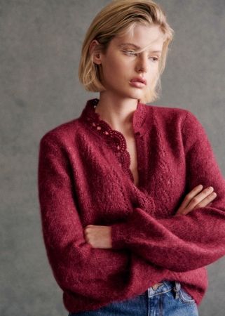 Cardigan bordeaux Sézane XXS 
