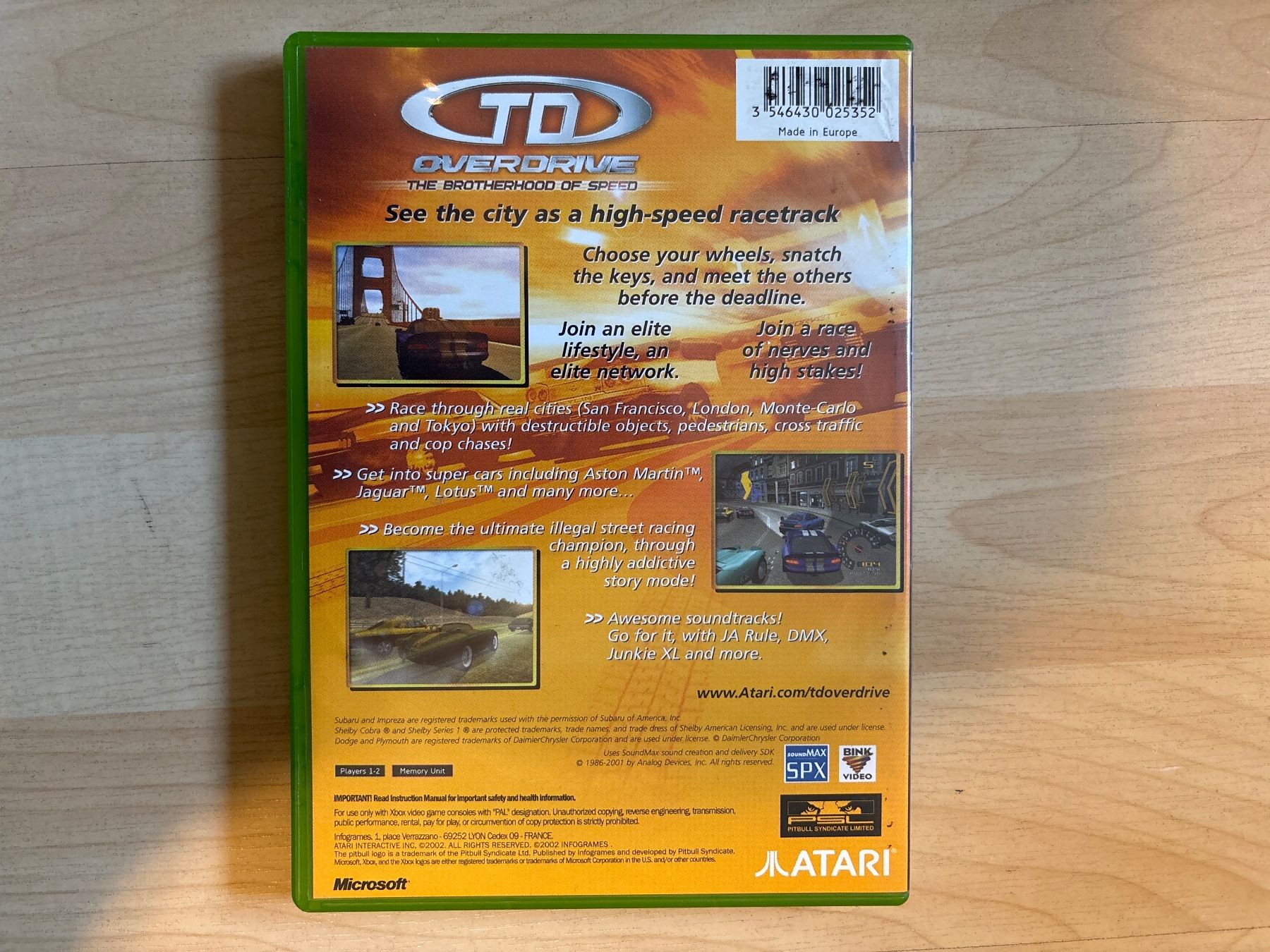 Microsoft Giochi: TD OVERDRIVE - Microsoft XBOX CLASSIC – Usato da Zürich venduto da hiddentreasures_zh 1