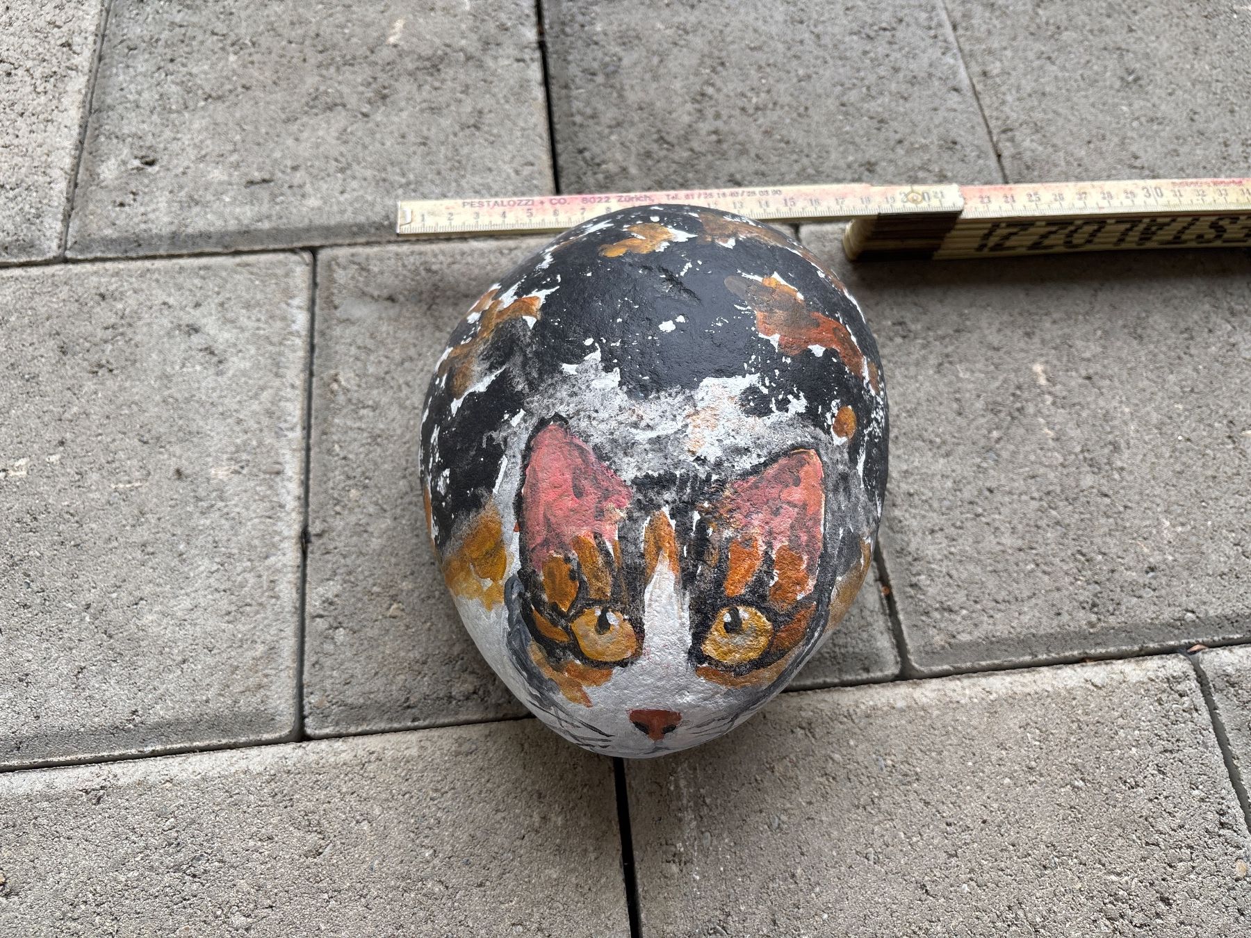 Tutte le decorazioni: Einzigartiger Glücks-Stein, bemalte Katze, Deko-Objekt – Usato da Bülach venduto da Jackybabue 6