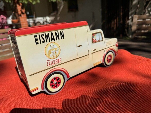 Tutte le decorazioni: Vintage-Blechdose in Form eines Eismann-Lieferwagens – Usato da Freudwil venduto da Ginoginelli 3