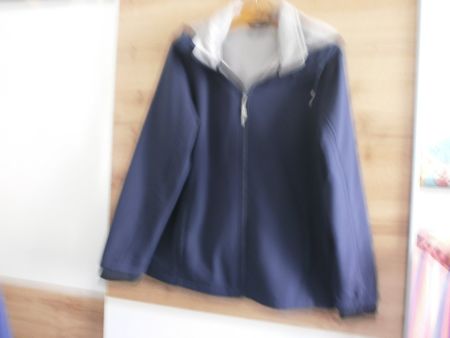 Softshelljacke blau mit Kapuze in gutem Zustand gebraucht