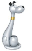 SNOOPY - dimmbare LED-Tischlampe mit Nachtlicht, Hund weiss