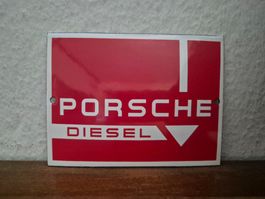 Emailschild Porsche Diesel Traktor Schlepper Emaille Schild