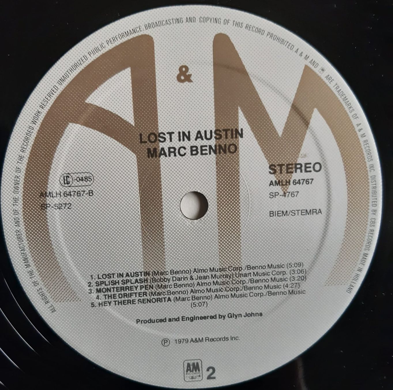 Dischi in vinile: MARC BENNO: Lost in Austin A & M – Usato da Frick venduto da kyb_yq8h 3