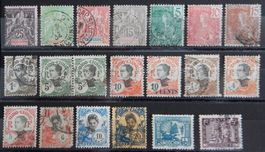 Franz. Indochina Lot alte Werte VII