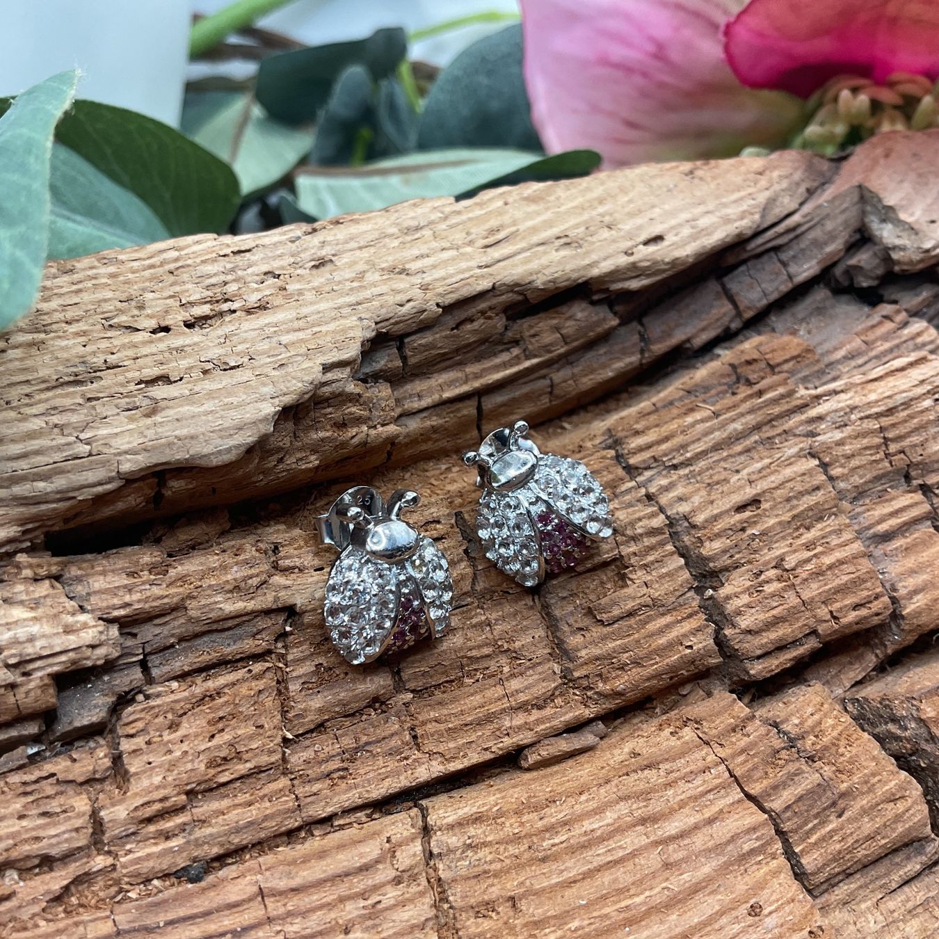 Orecchini pendenti & Orecchini a lobo: Ohrstecker Silber mit Topas und Rhodolith – Nuovo (secondo la descrizione) da Luzern venduto da S.Kern01 1