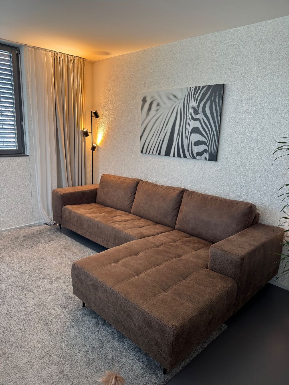 Sofas: Modernes Ecksofa in Antikleder-Optik - CHF 600 – D'occasion à Glattpark Opfikon par Darianails