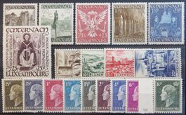 Luxemburg ex. Kat. 417-459 **/* 1947/48 Kat. 60 Euro