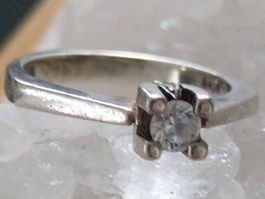 SOLITÄR RING IN 925 SILBER