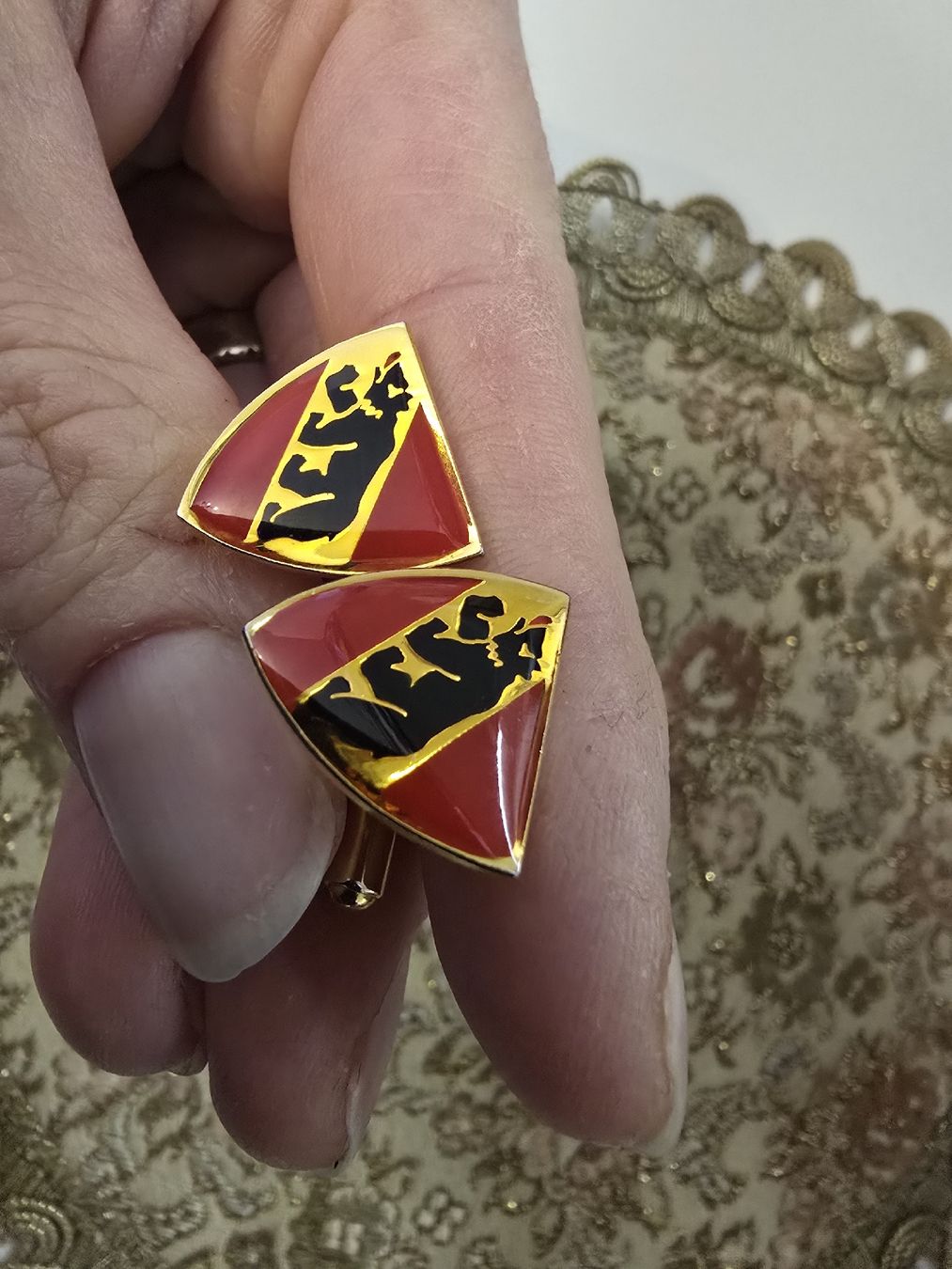 Gemelli: 2 wunderschöne Manschettenknöpfe mit Berner Wappen – Usato da Flamatt venduto da Tyrael01 5