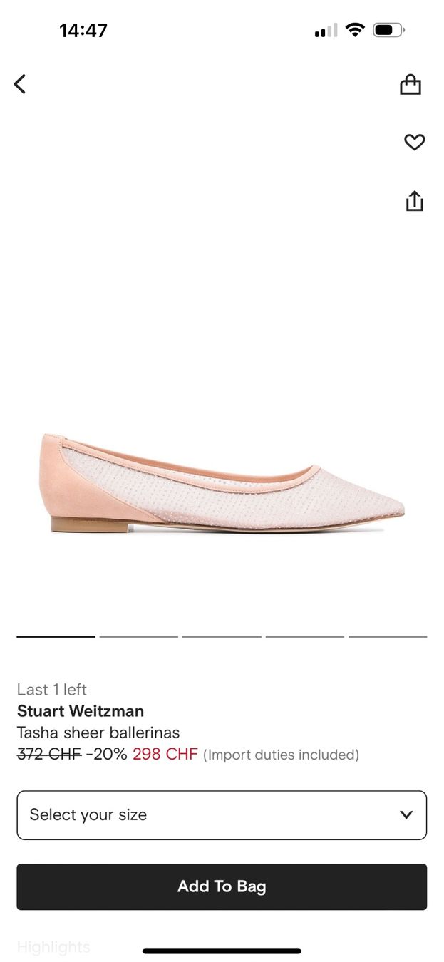 Stuart Weitzman Scarpe da donna: Stuart Weitzman Tasha ballerinas – Nuovo (secondo la descrizione) da Winterthur venduto da LeLe0606 2