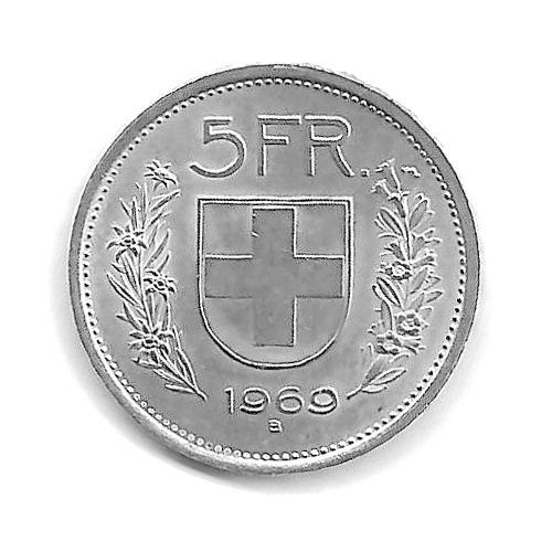 Tutti le monete: 5 Franken - Silber - 1969 – Usato da Zürich venduto da Berrycruzer 1