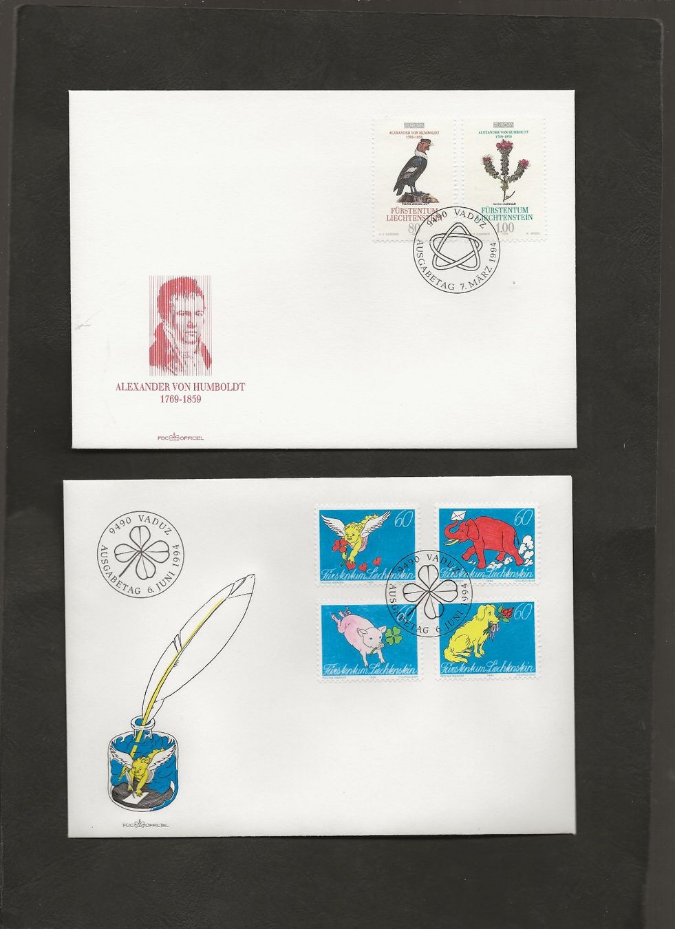 Tutti i francobolli: 16 FDC Liechtenstein 1993 bis 1994 – Usato da Au ZH venduto da xelagreb01 6