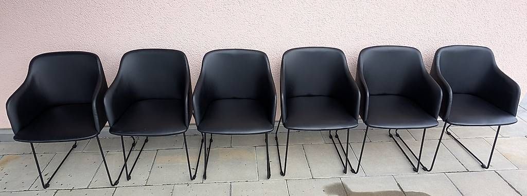 Sedie: 6 Stühle Esszimmer, Kunstleder, schwarz – Usato da Kreuzlingen venduto da Mike_Kreuzlingen 1