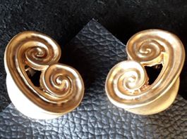 Vintage goldene schicke Top Ohrclips 80er Jahre