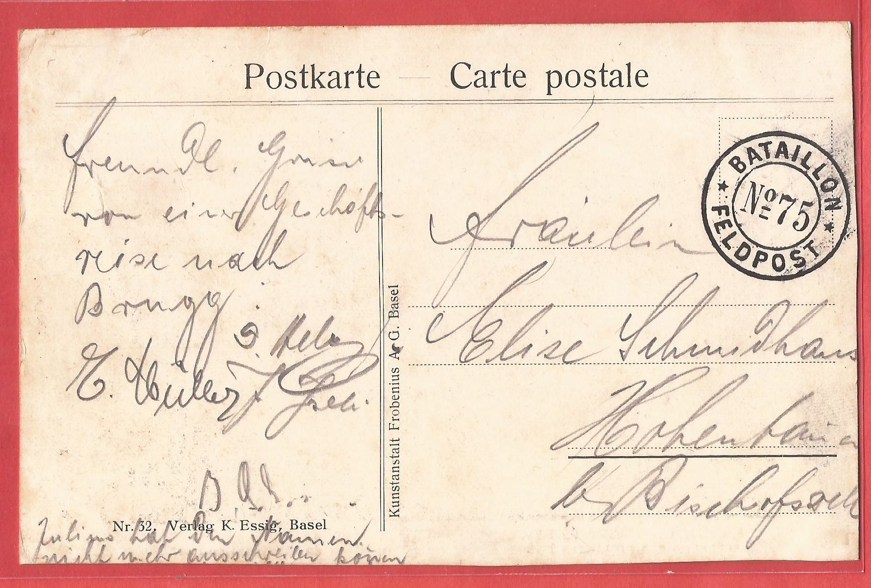 Cartes postales: Grenzbesetzung 1914 - Verdeckte Schanzengräben – D'occasion à Fislisbach par Porano 1