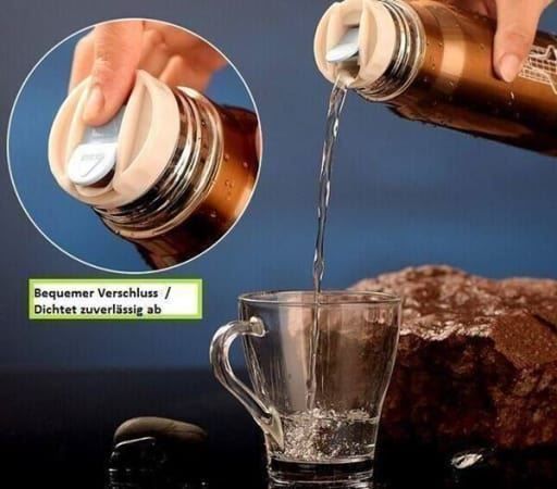 Borracce & Thermos: Thermosflasche  Gold oder Schwarz ca 5dl – Nuovo e nell'imballaggio originale da Arth venduto da 100i 3