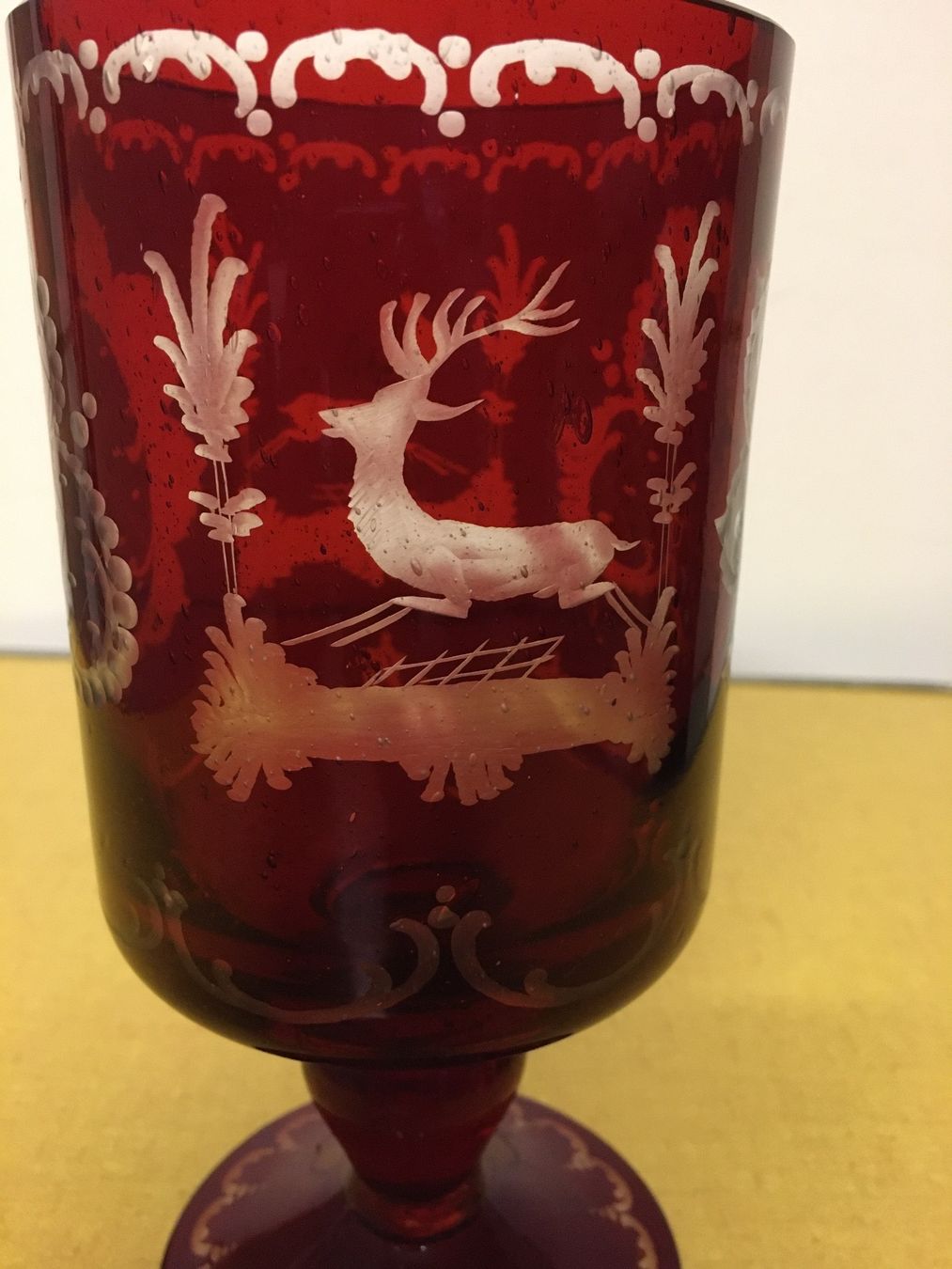 Bicchieri: Alte Böhmische Glas Pokal. – Usato da Lanzenhäusern venduto da vic63 2