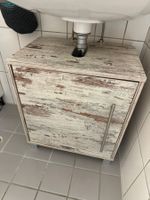 Waschbeckenunterschrank Holzoptik Landhausstil gebraucht