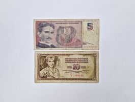 Jugoslawisches Banknoten Set